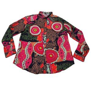 Luc Matton Men's Art Deco Print Shirt, NWT, L